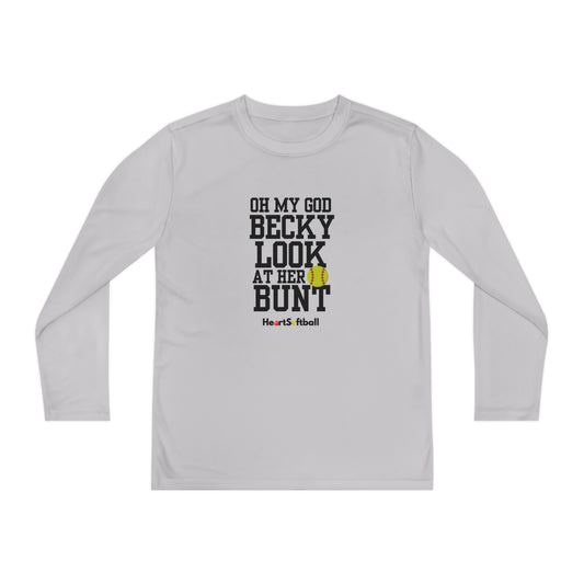 OMG Becky Youth Long Sleeve Athletic Tee