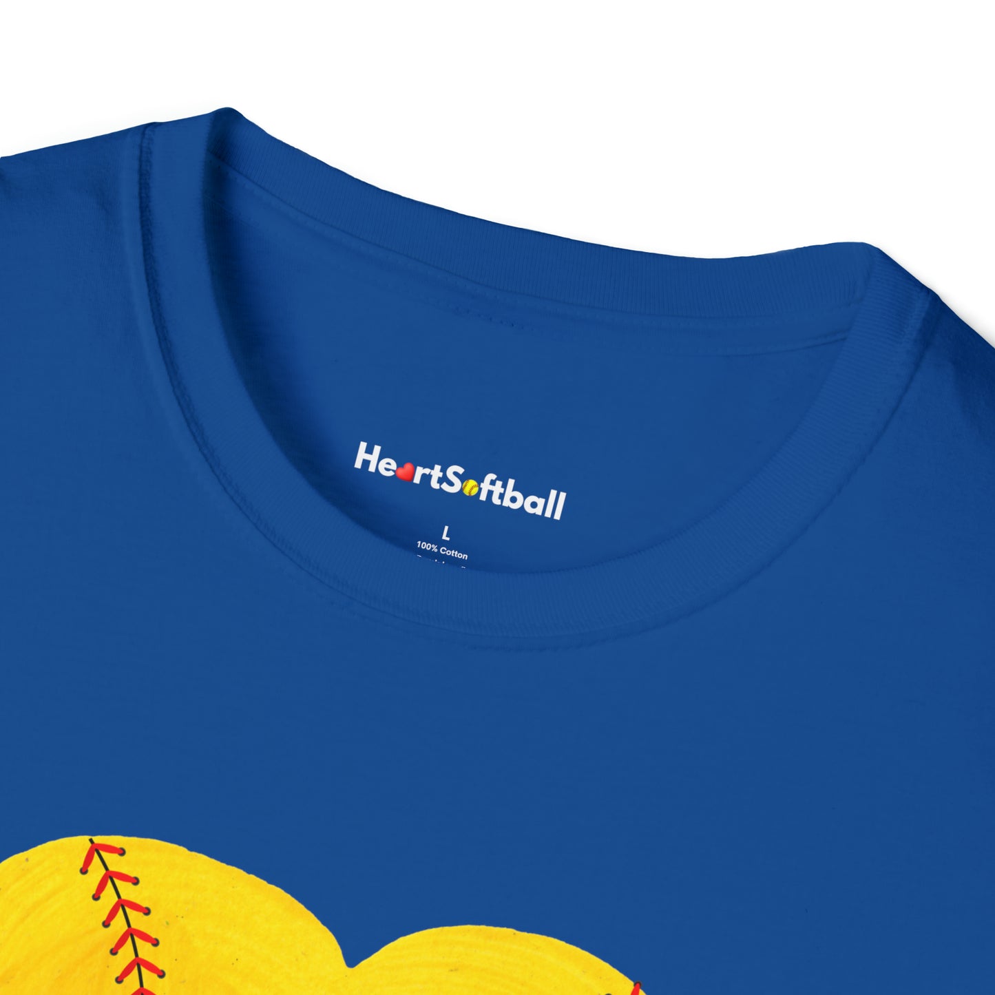 Heart Softball Softstyle T-Shirt