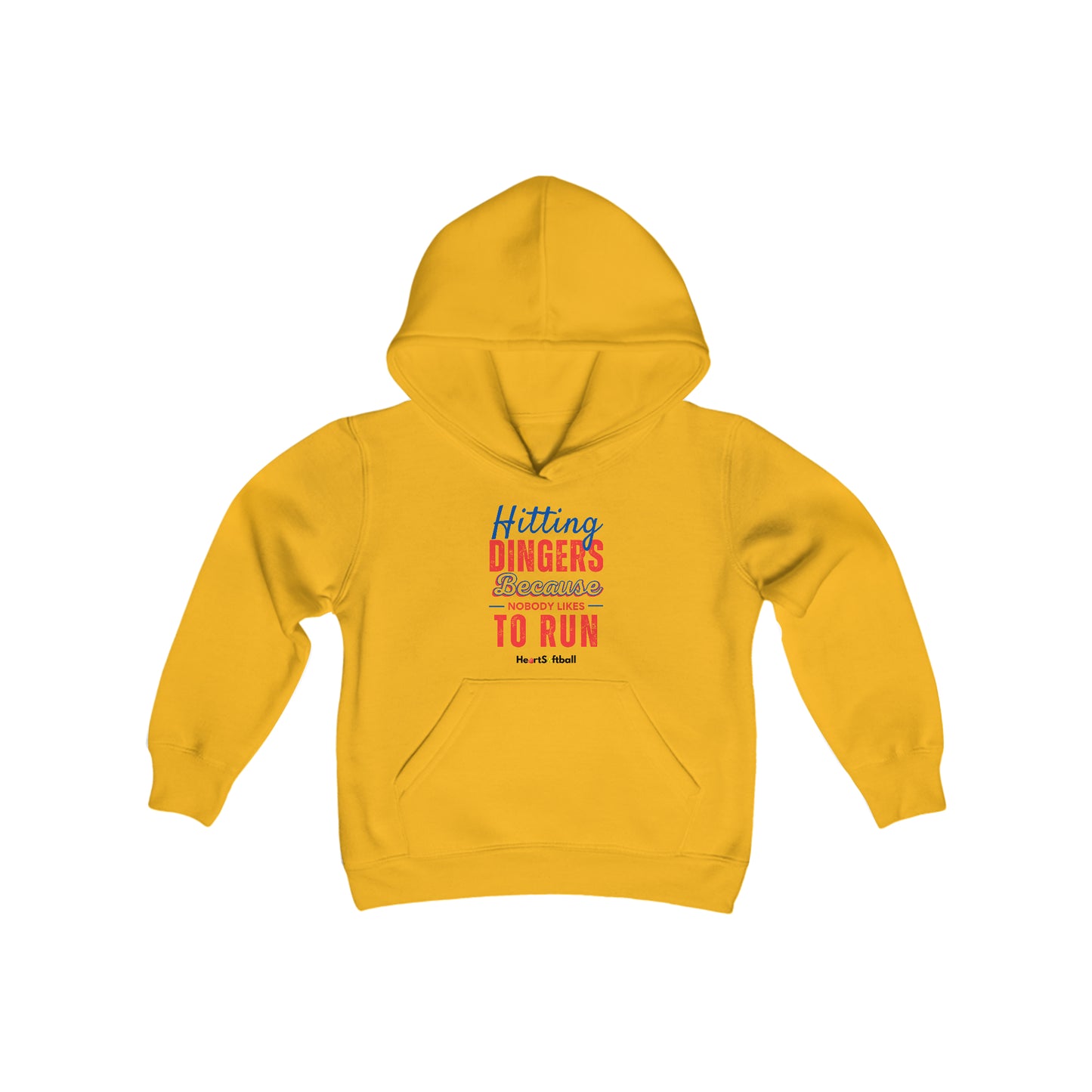 Hitting Dingers Because Nobody Like to Run Youth Hooded Sweatshirt