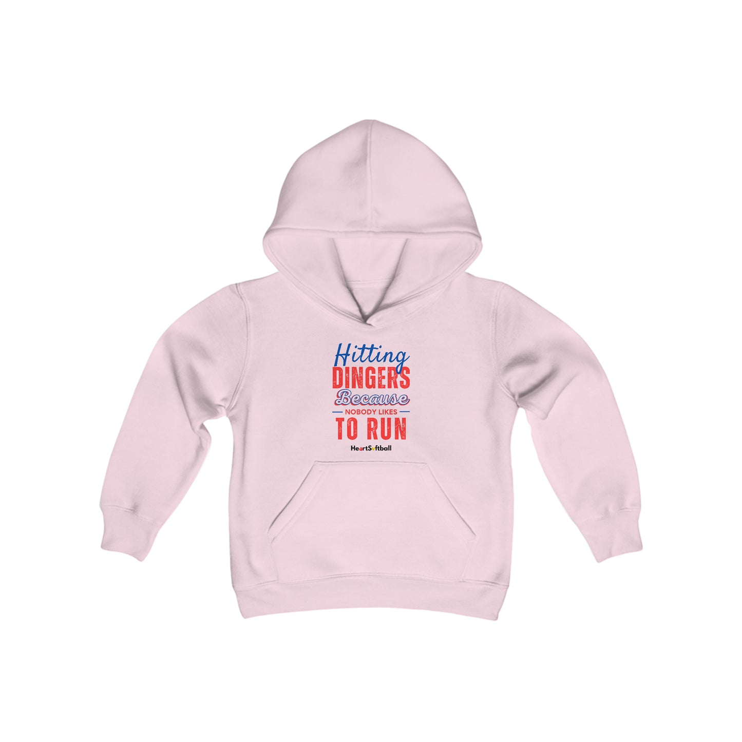 Hitting Dingers Because Nobody Like to Run Youth Hooded Sweatshirt