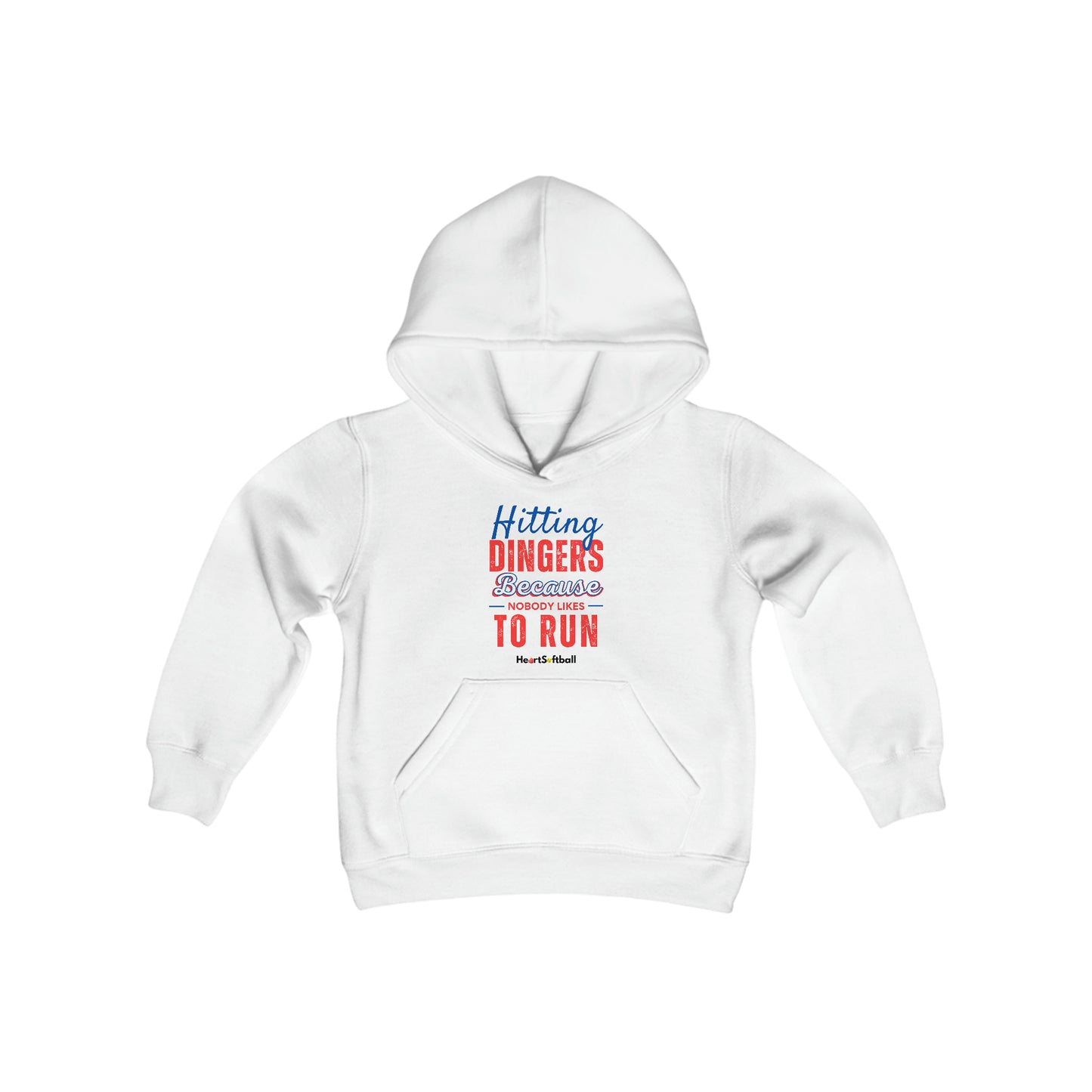 Hitting Dingers Because Nobody Like to Run Youth Hooded Sweatshirt