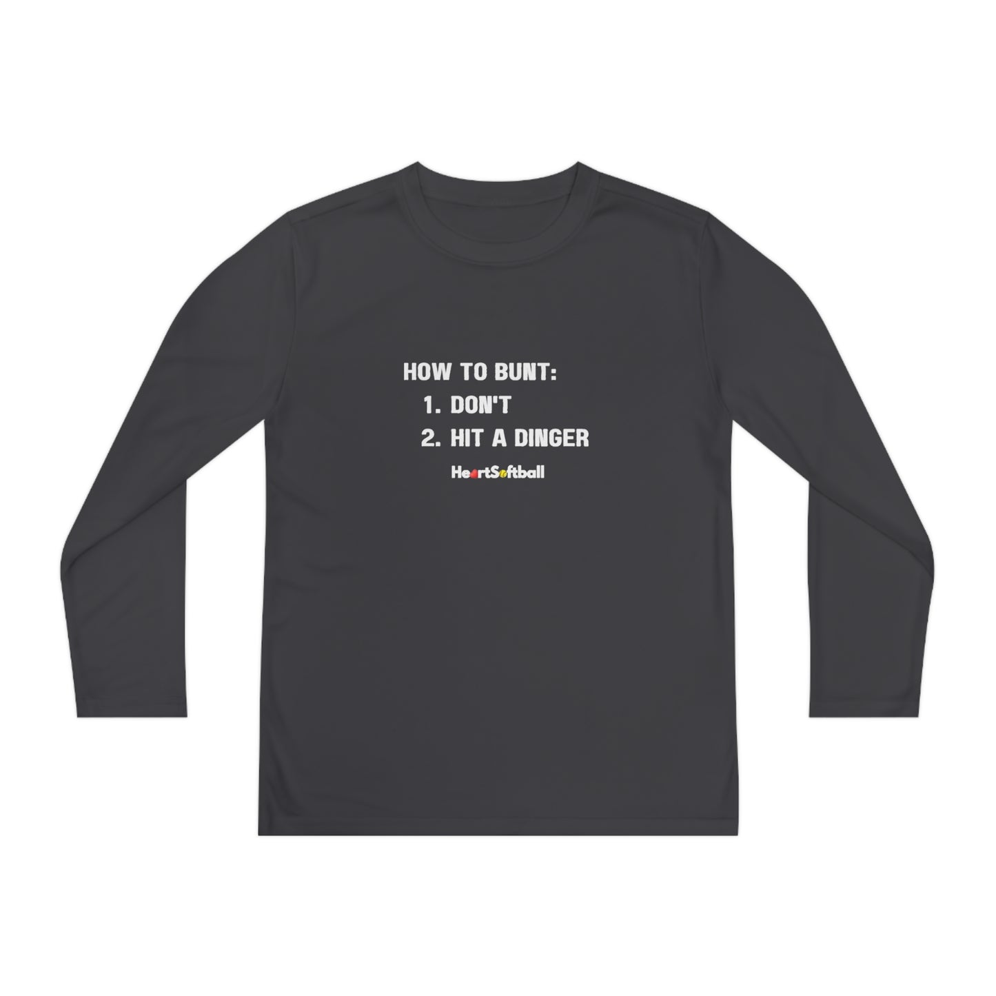 How to Bunt Youth Long Sleeve Athletic Tee