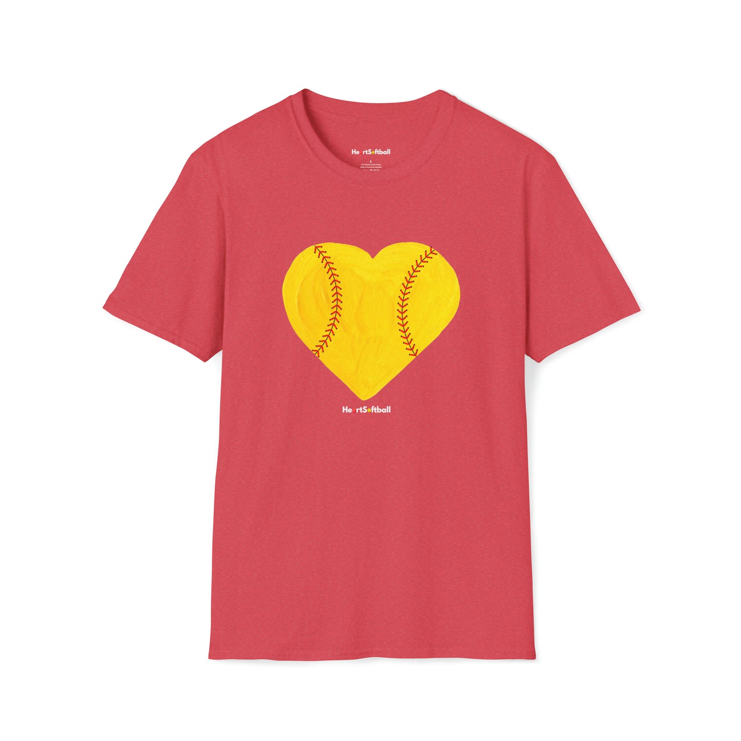 Heart Softball Softstyle T-Shirt