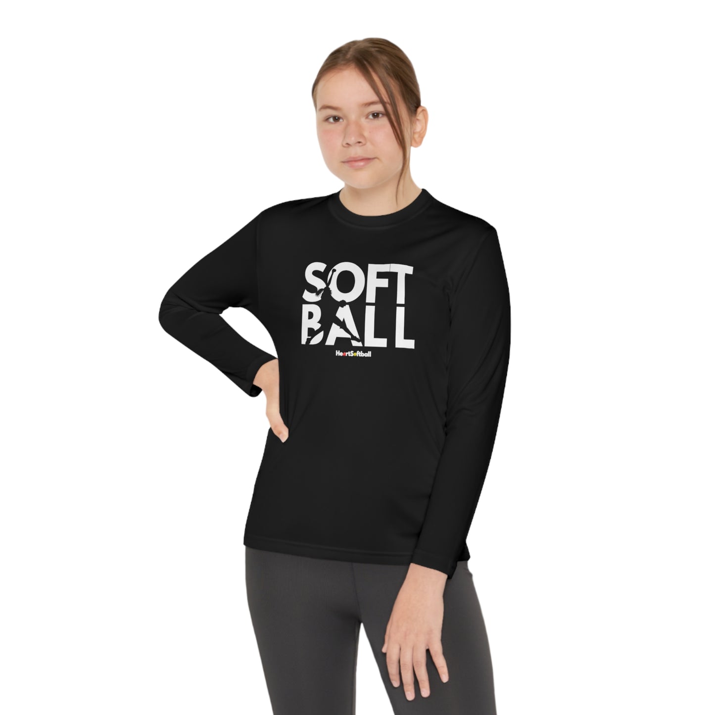 Softball Pitcher Youth Long Sleeve Athletic Tee