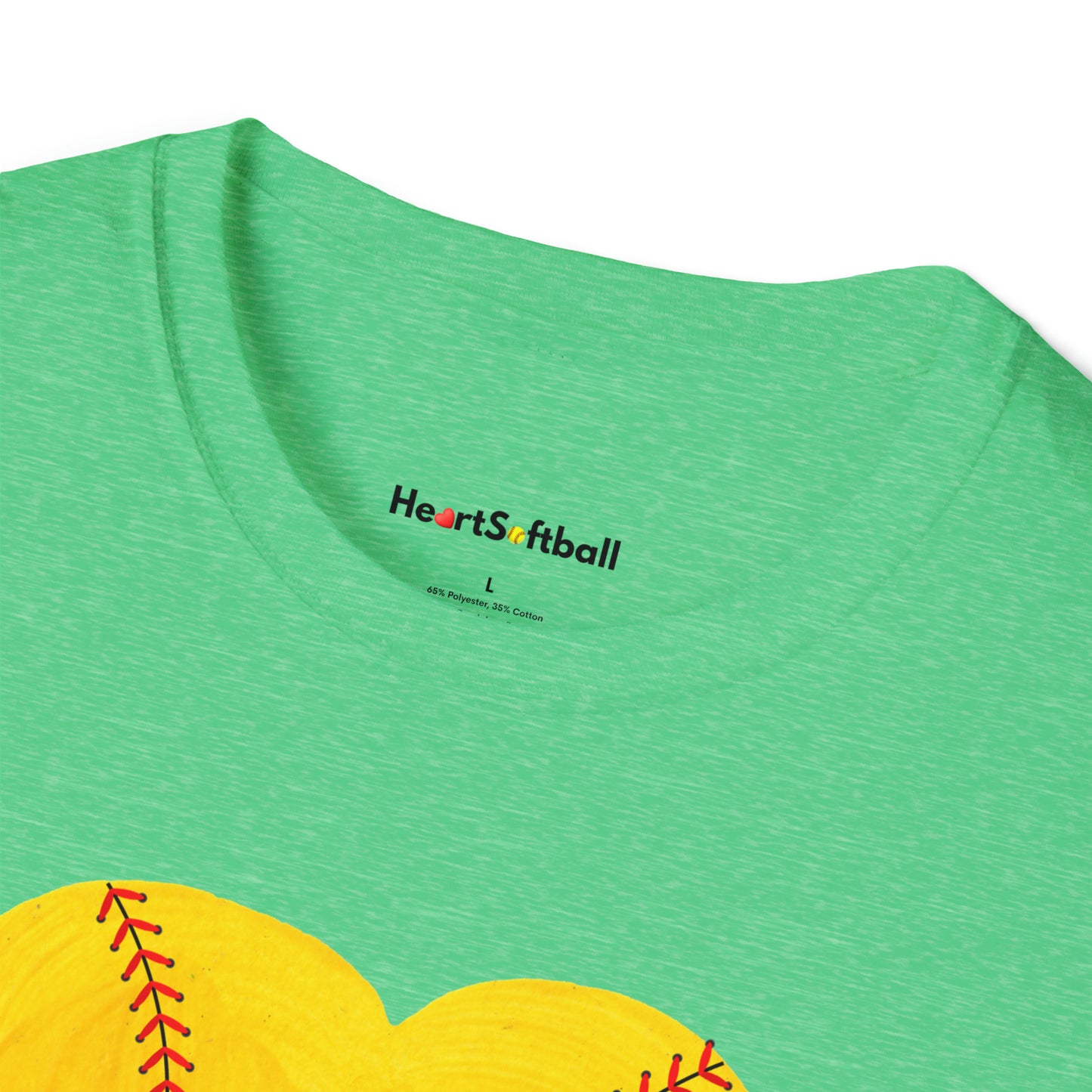 Heart Softball Softstyle T-Shirt