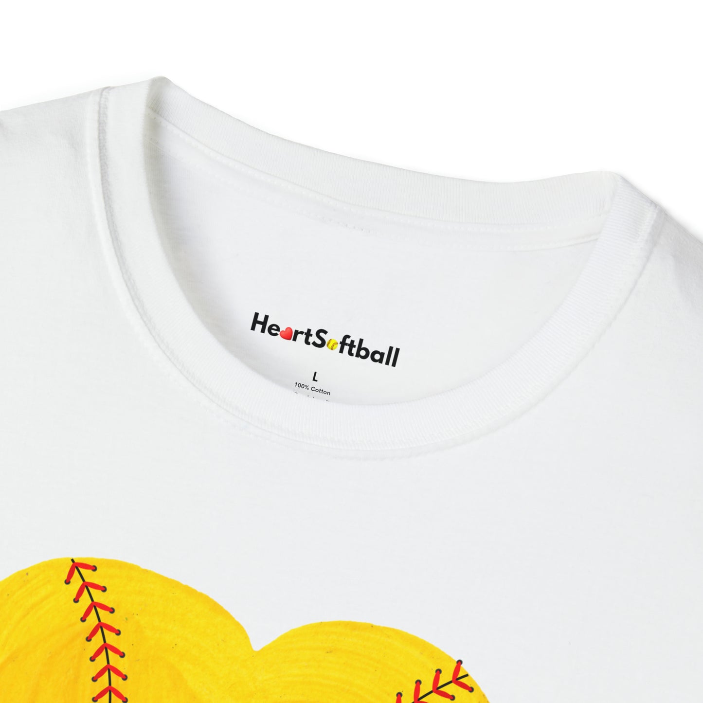 Heart Softball Softstyle T-Shirt