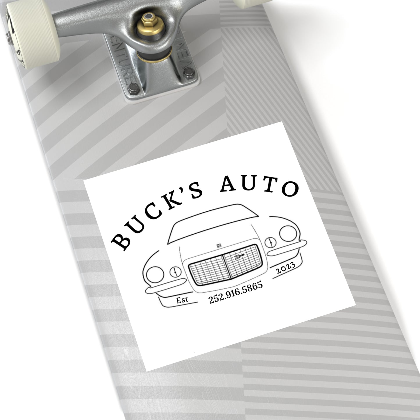 Buck's Auto Square Stickers, Indoor\Outdoor