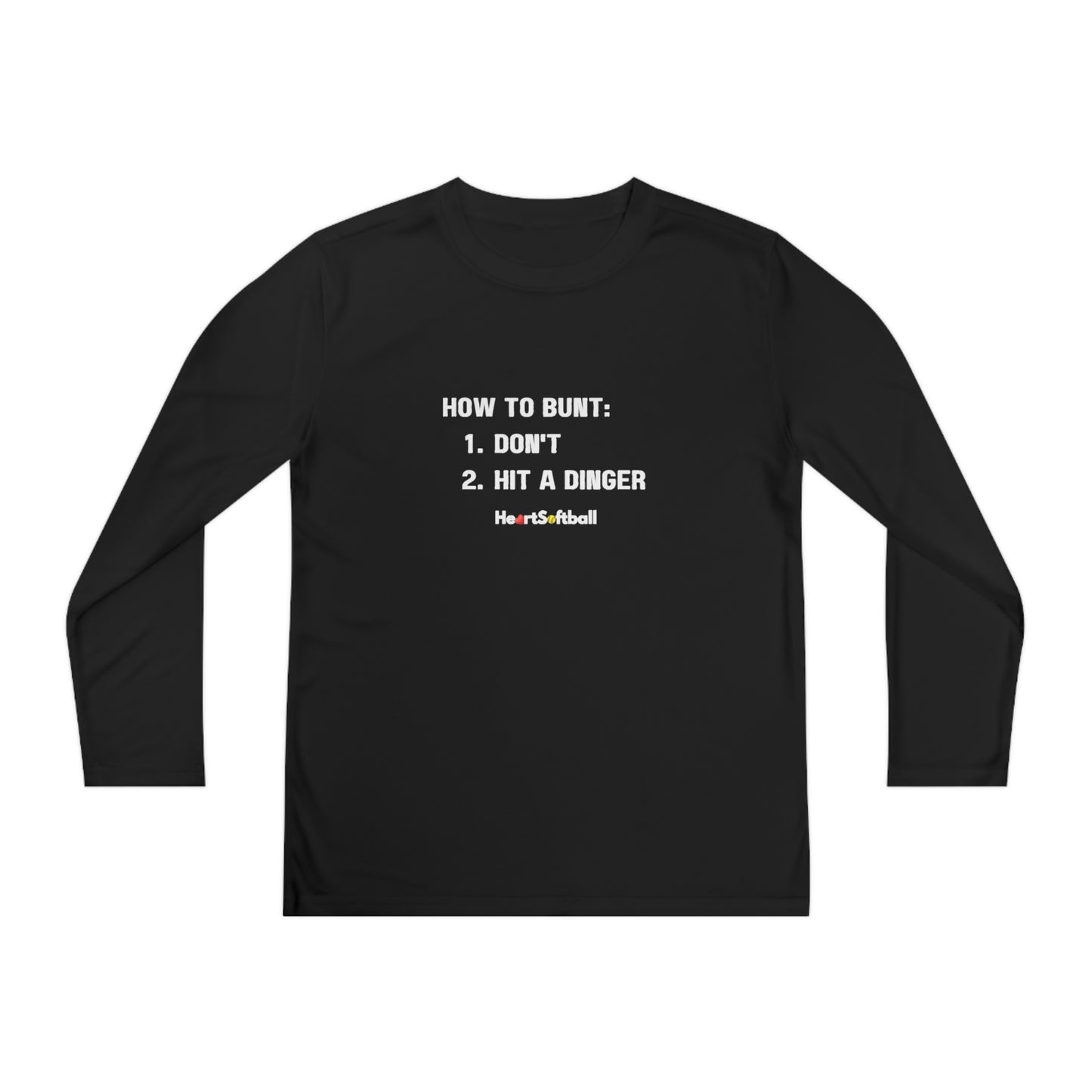 How to Bunt Youth Long Sleeve Athletic Tee