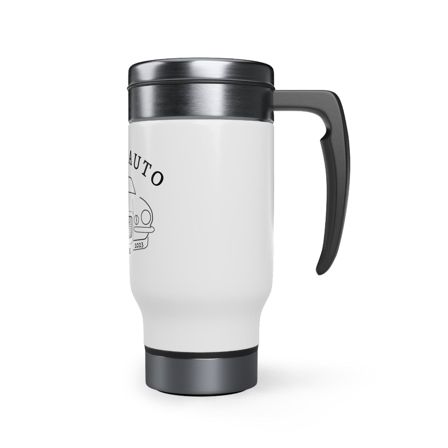 bucks Auto Stainless Steel Travel Mug with Handle, 14oz