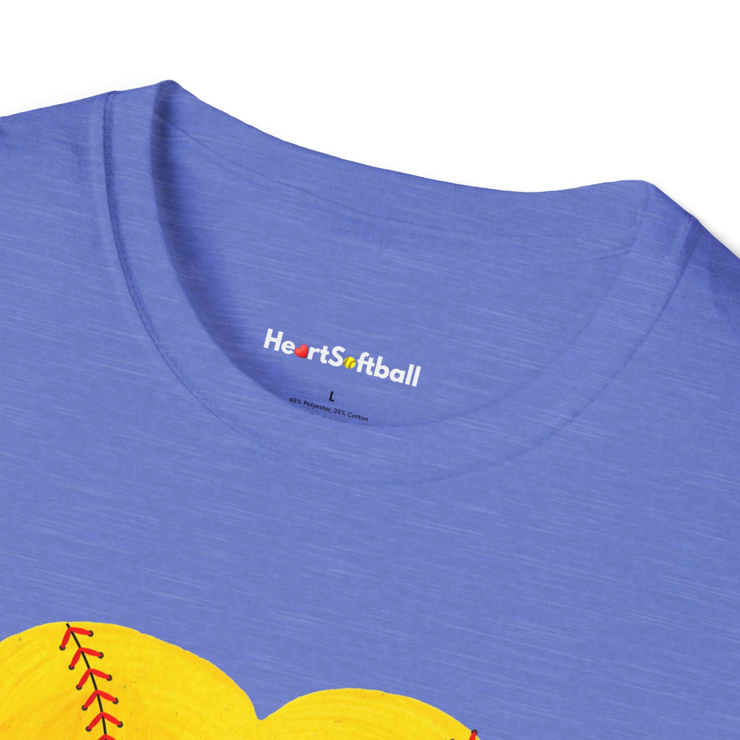 Heart Softball Softstyle T-Shirt