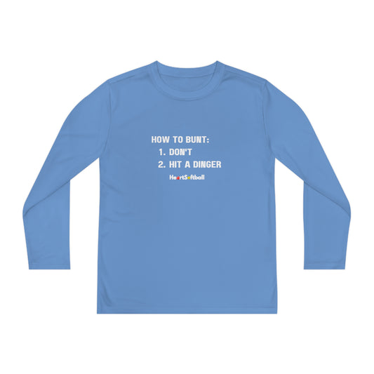 How to Bunt Youth Long Sleeve Athletic Tee