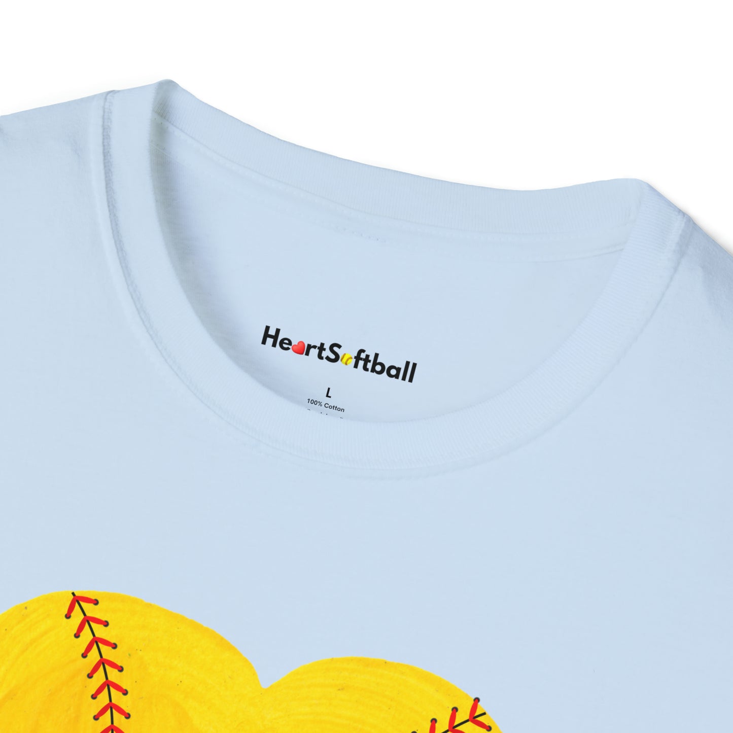 Heart Softball Softstyle T-Shirt