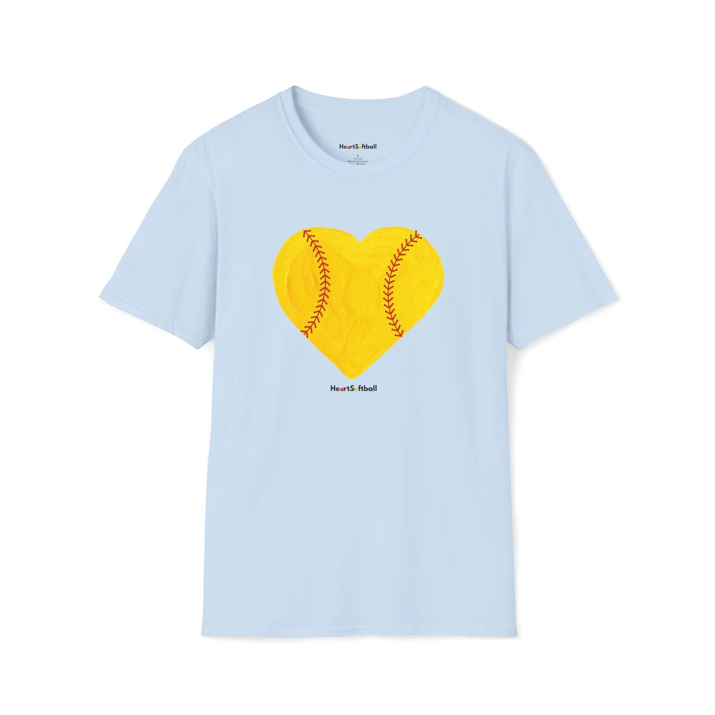 Heart Softball Softstyle T-Shirt