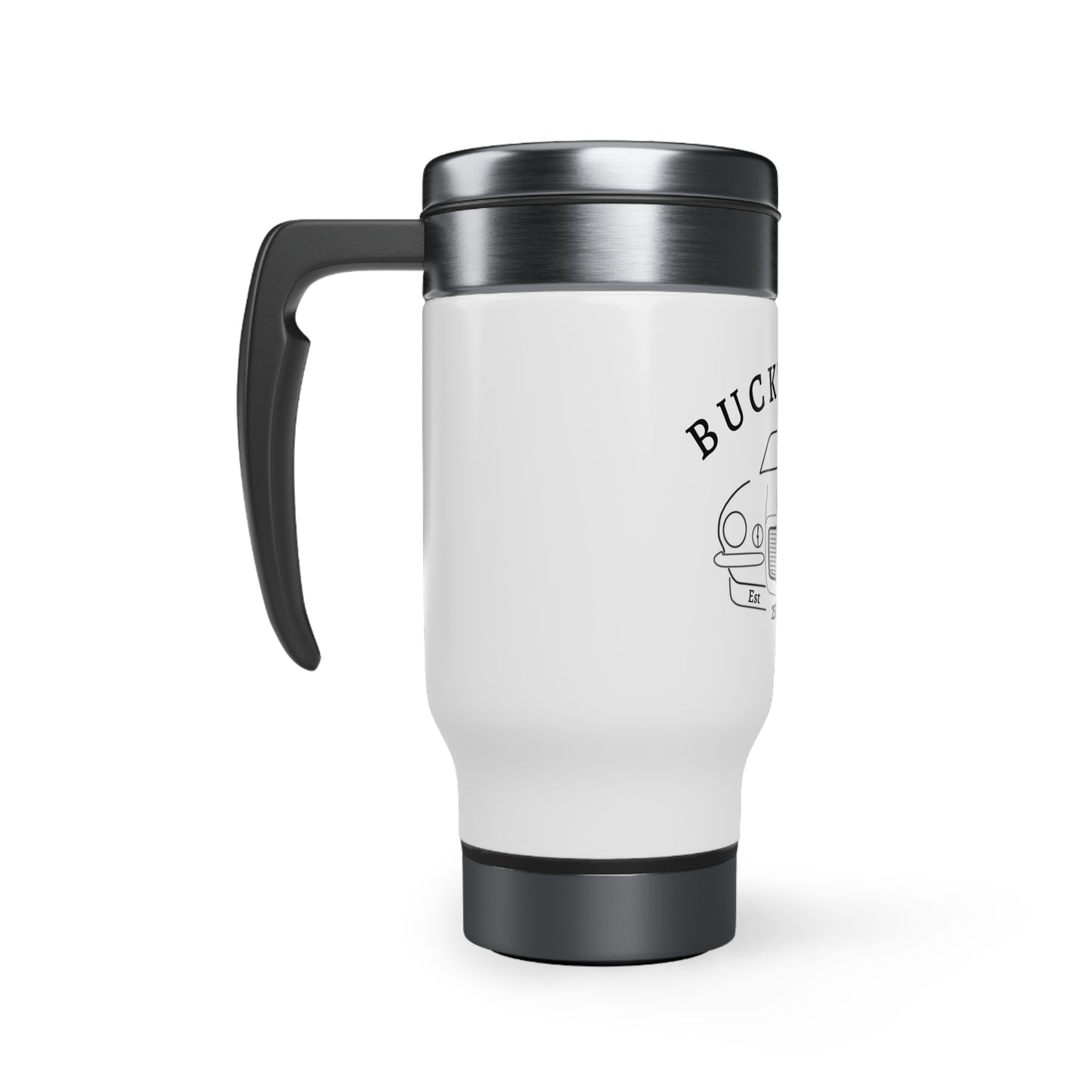 bucks Auto Stainless Steel Travel Mug with Handle, 14oz