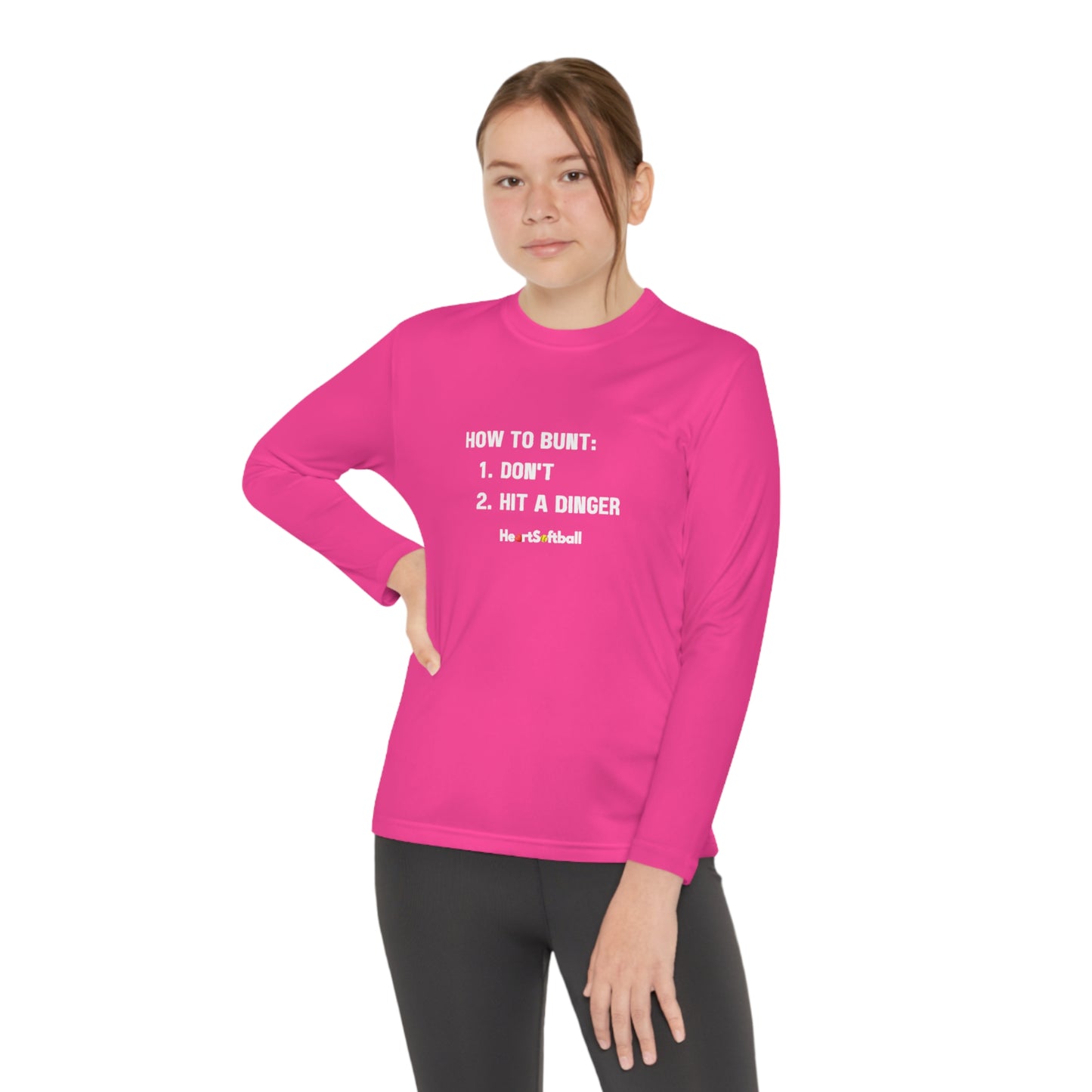 How to Bunt Youth Long Sleeve Athletic Tee