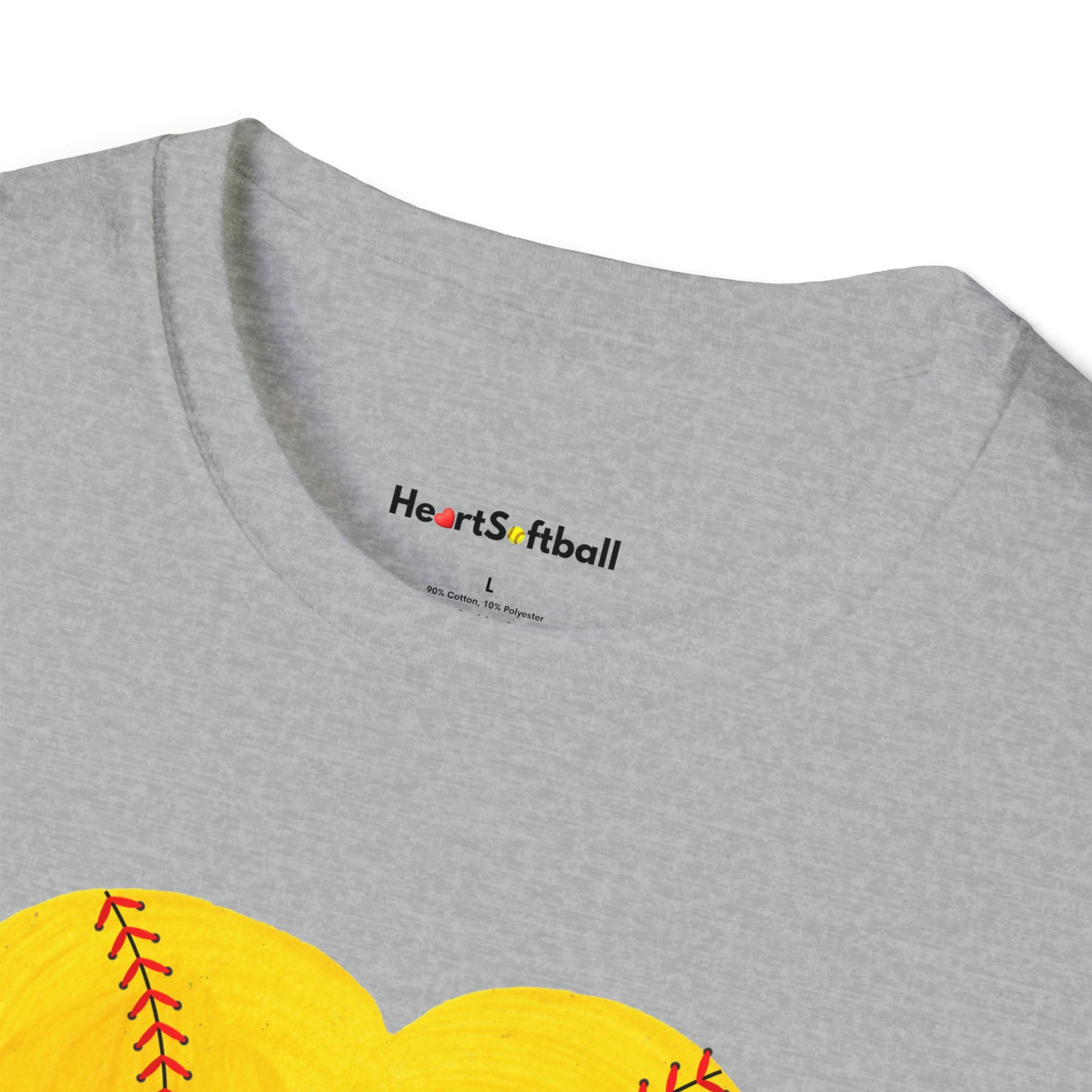 Heart Softball Softstyle T-Shirt