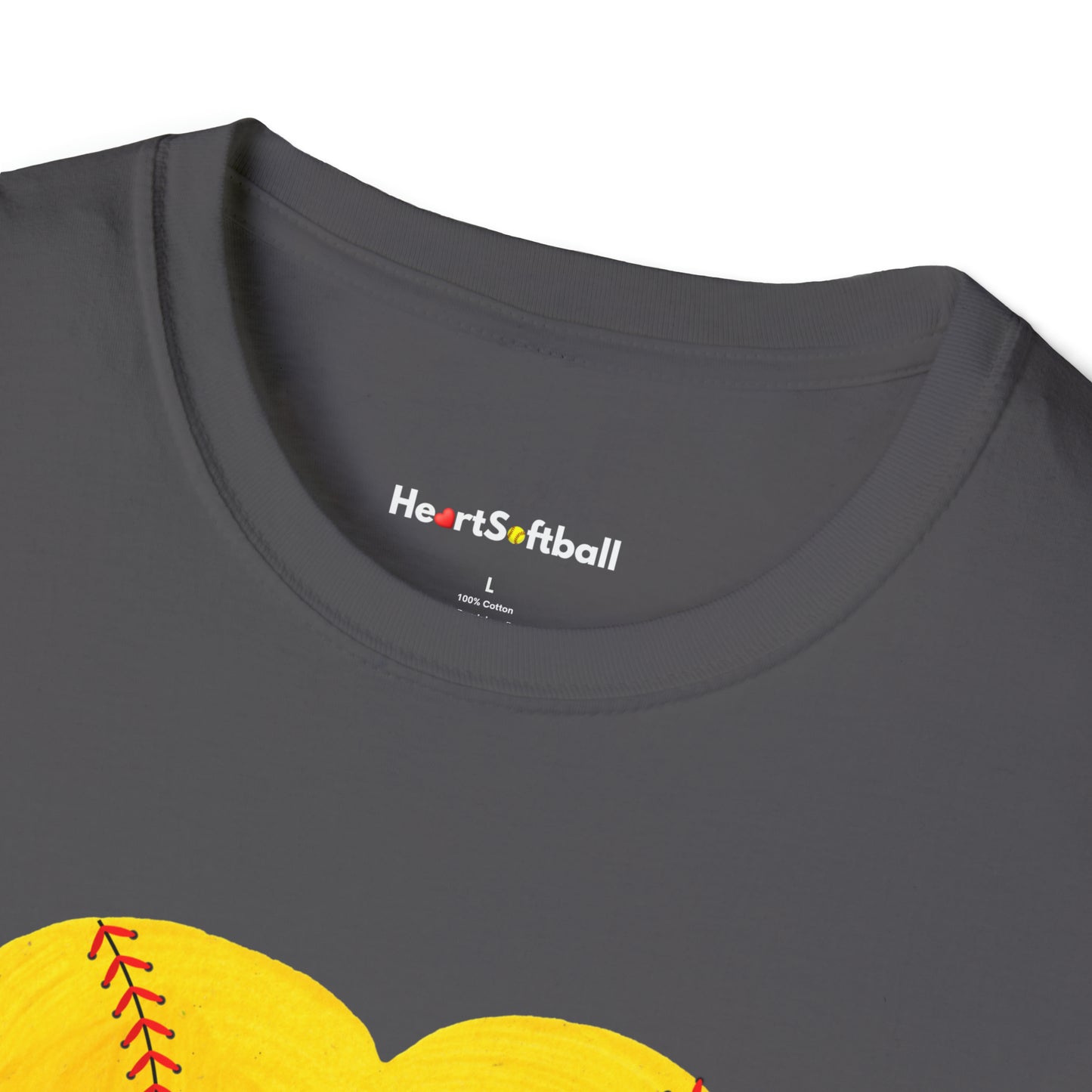 Heart Softball Softstyle T-Shirt