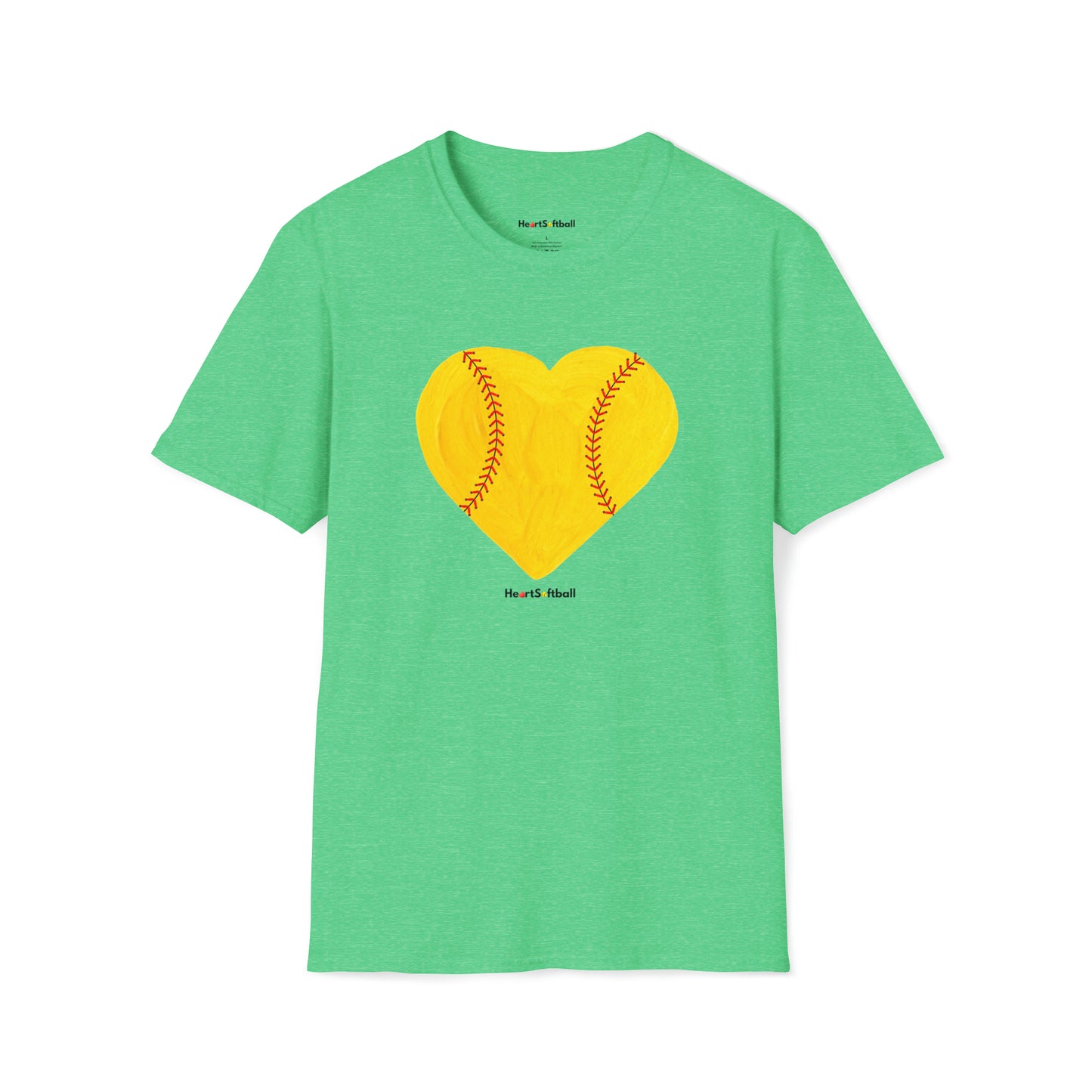 Heart Softball Softstyle T-Shirt