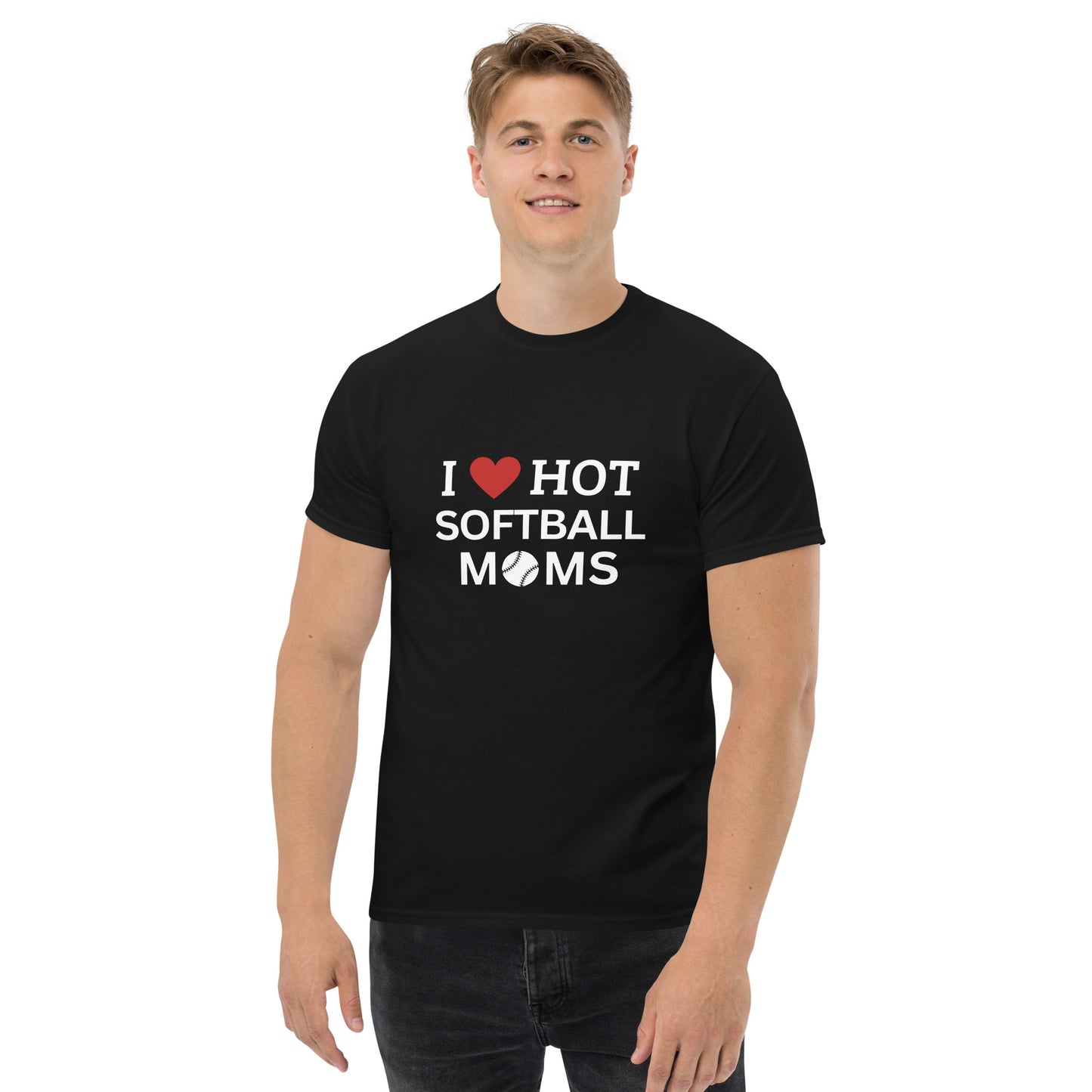 I Heart Softball Moms Men's classic tee