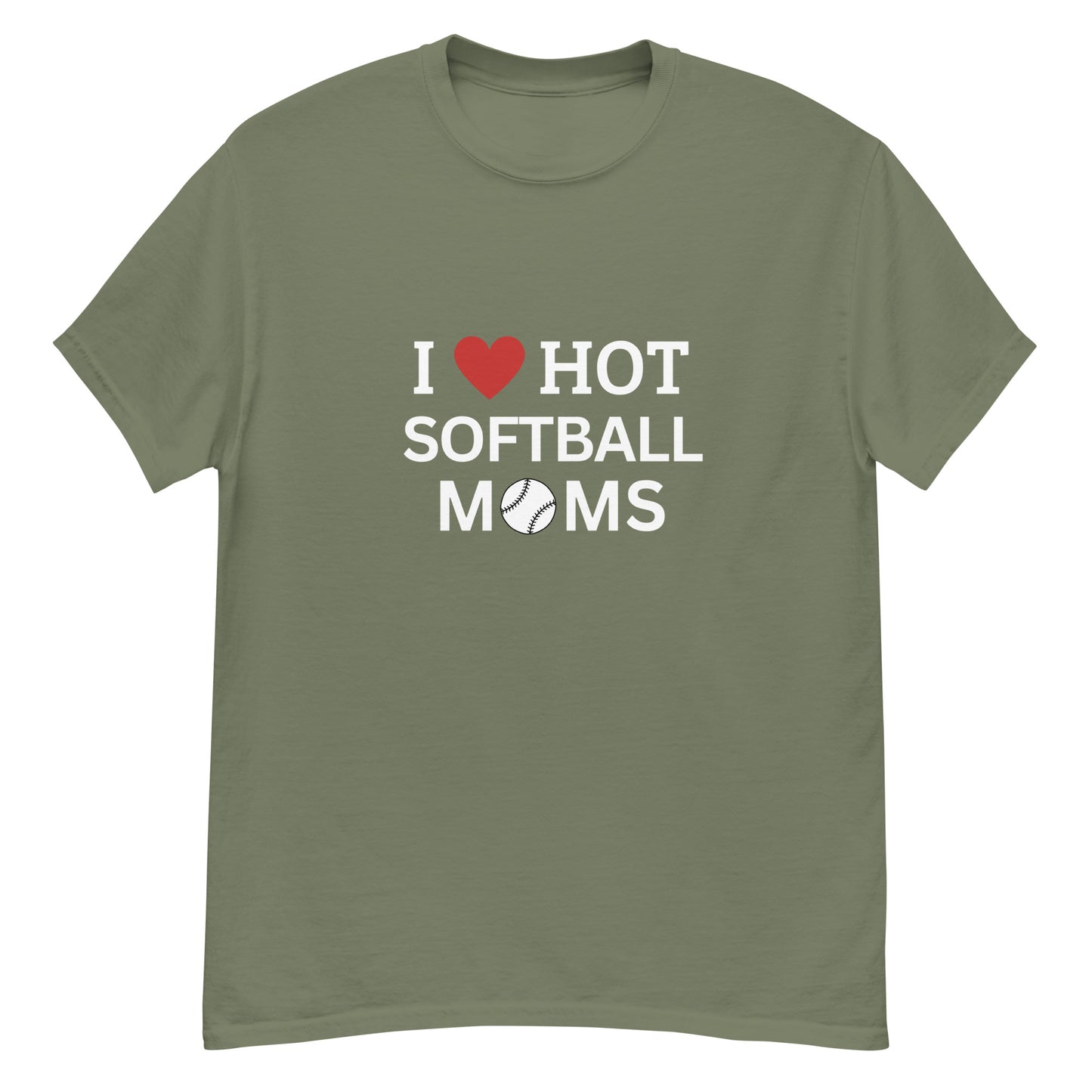 I Heart Softball Moms Men's classic tee