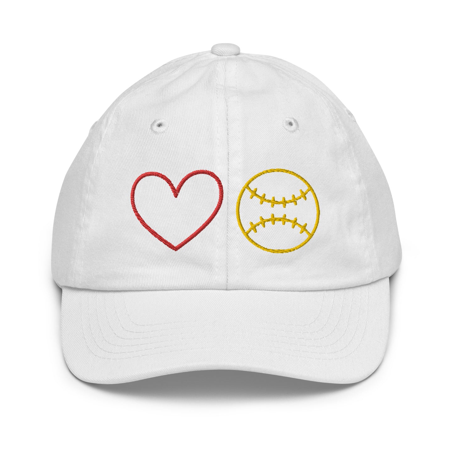 Heart Softball Youth Softball Cap